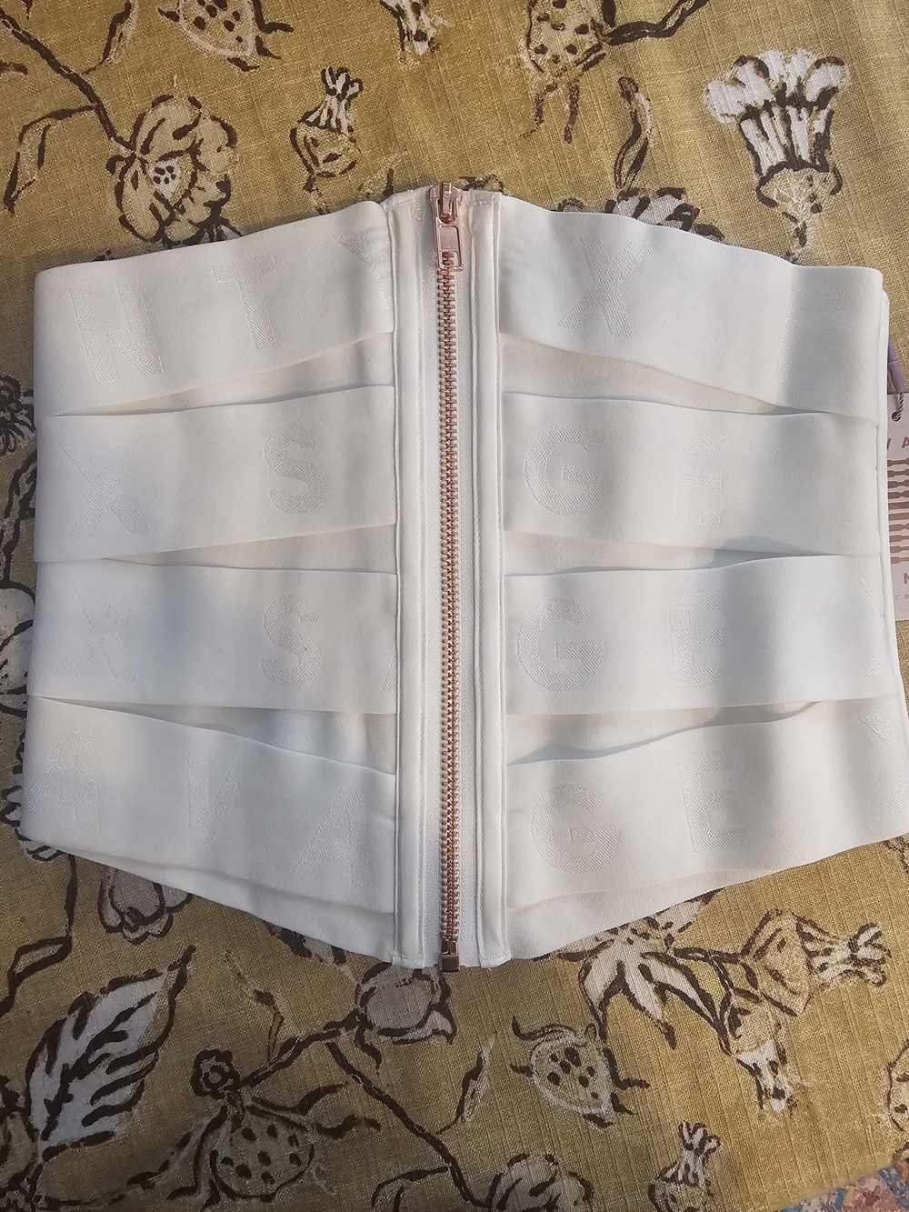 NWT Savage X Fenty White Bandage Waist Cincher Corset Size XS/S Bridal Lingerie